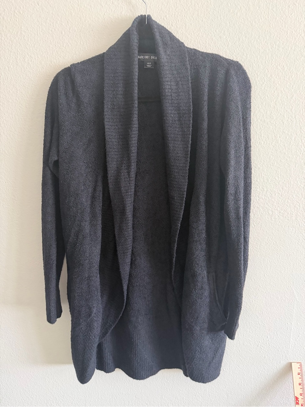 Barefoot Dreams Black Open-Front Cozy Cardigan Bamboo Chic Lite XS/S - Picture 2 of 7